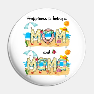 Happiness Is Being A Mom And Mama Summer Beach Happy Mother's Pin