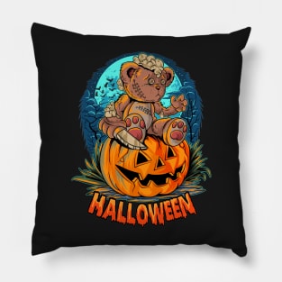 Teddy Bear Halloween Scary Evil Pillow