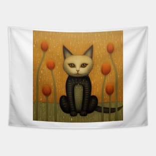 Black Cat Watercolor Art - Perfect for Cat Enthusiasts! Tapestry