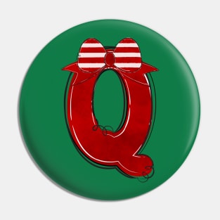 Letter Q - Christmas Letter Pin