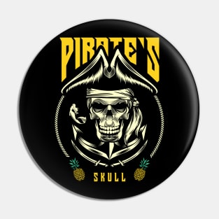 pirate skull illustration Pin