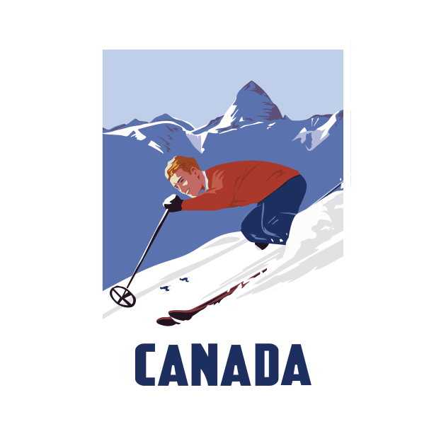 Canada Ski Vintage Travel Poster by Terrybogard97