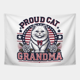 Proud Cat Grandma Tapestry