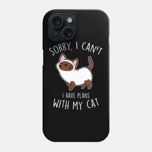 Siamese Cat Plans Phone Case