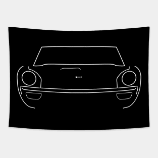 Jensen Healey 1970s classic sports car white outline graphic Tapestry