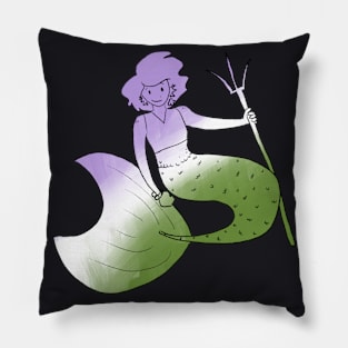 Genderqueer mermaid Pillow