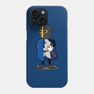 Teutonic Knight Cartoon (Player 1 colors, blue) Phone Case