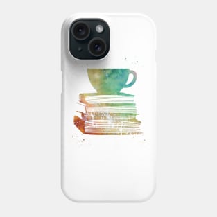 Cup of Tea with Books Phone Case