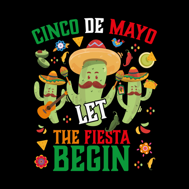 Cinco De Mayo Cactus Let The Fiesta Begin by jodotodesign