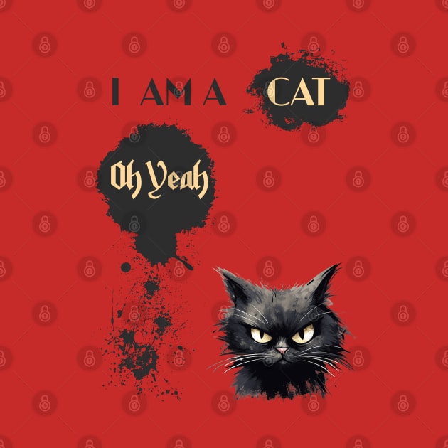 I AM A CAT Oh Yeah by DavidBriotArt