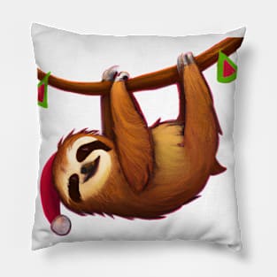 Cute Sloth Drawing Pillow