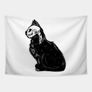 Kitty Cat Skull Tapestry