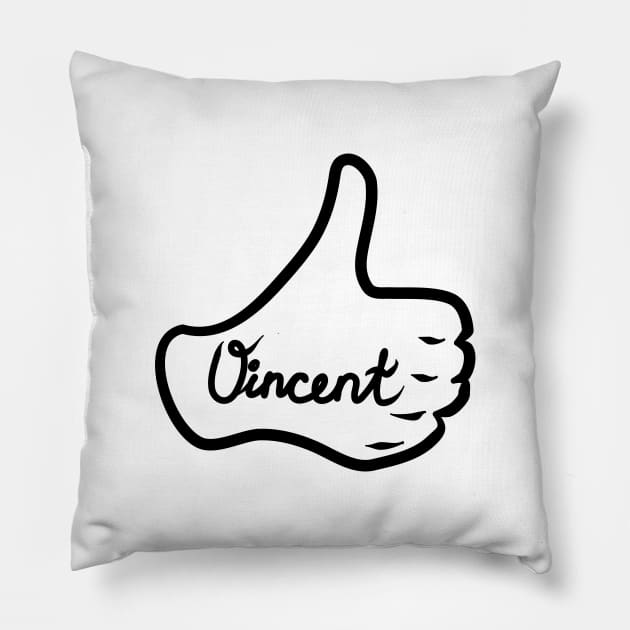 Men name Vincent Pillow by grafinya