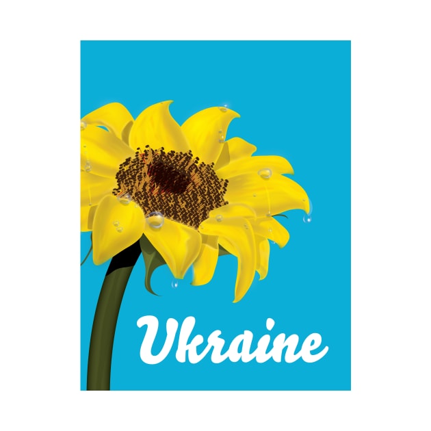 Ukraine Sunflower tourism poster by nickemporium1