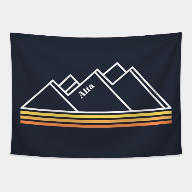 Alta Utah Retro Vintage Mountain Tapestry by MalibuSun