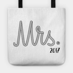 Mrs. Bride 2017 Wedding Gift Rope Tote