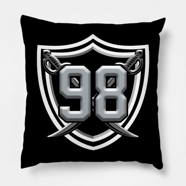 OAKLAND SHIELD (CROSBY) Pillow by GardenOfNightmares