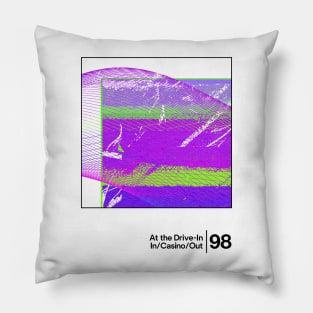 At the Drive-In - In/Casino/Out / Minimal Style Graphic Artwork Pillow