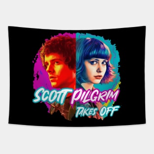 Scott Pilgrim Takes Off Tapestry