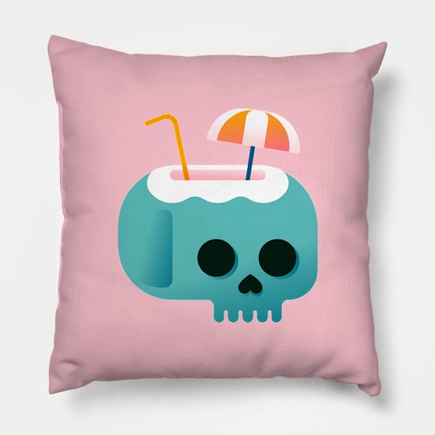 Coconut Skull Pillow by noeyedeer