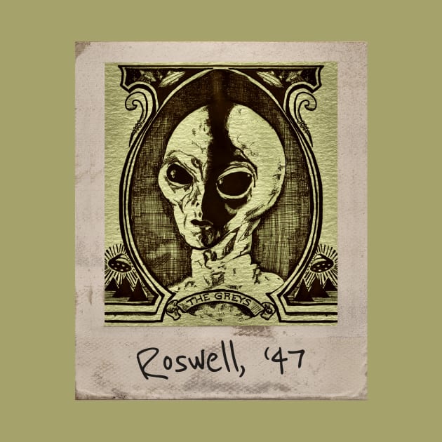 The Greys - Alien Dollar Portrait, Roswell 1947 by Rabid Penguin Records