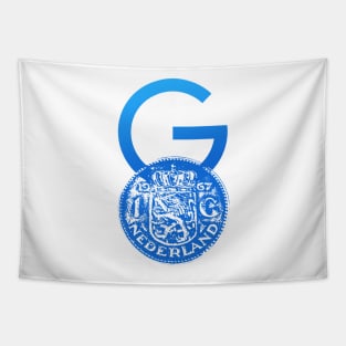 Crypto Gulden symbol & One Guilder coin Tapestry