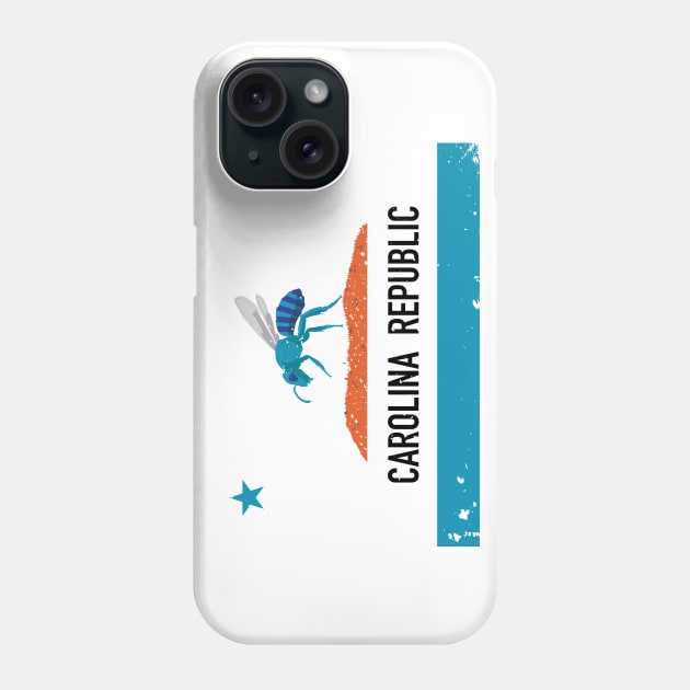 Cali-Lina / Caro-Fornia Flag Hornet shirt Phone Case by Mikewirthart