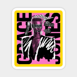 MISS GRACE JONES 80S RETRO STYLE Magnet