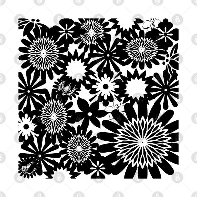 Black and White Toile Pattern #1 by Overthetopsm