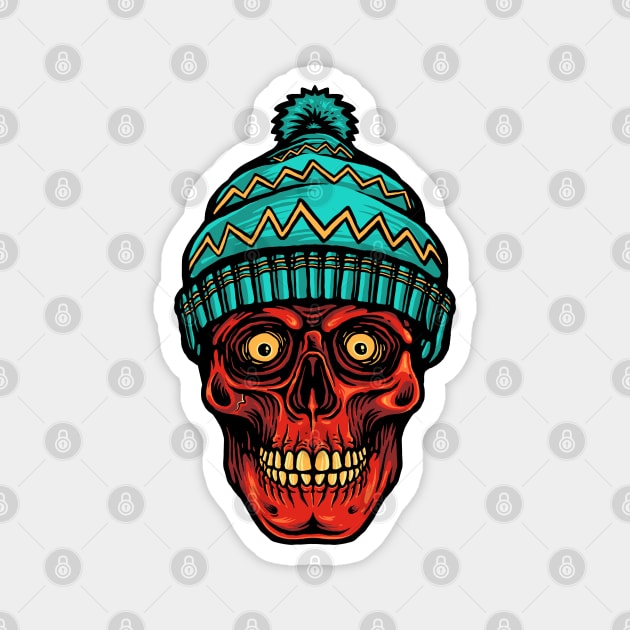 Winter Skull Magnet by Stayhoom