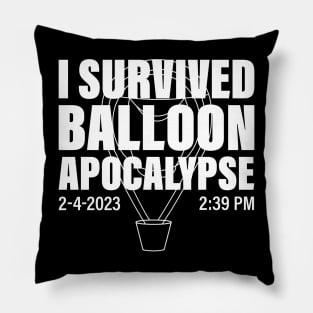 I Survived Balloon Apocalypse Funny Chinese Spy Surveillance Pillow