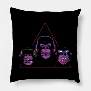 Monkey Heads Design Pillow