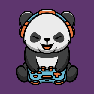 Cute Panda Gamers T-Shirt