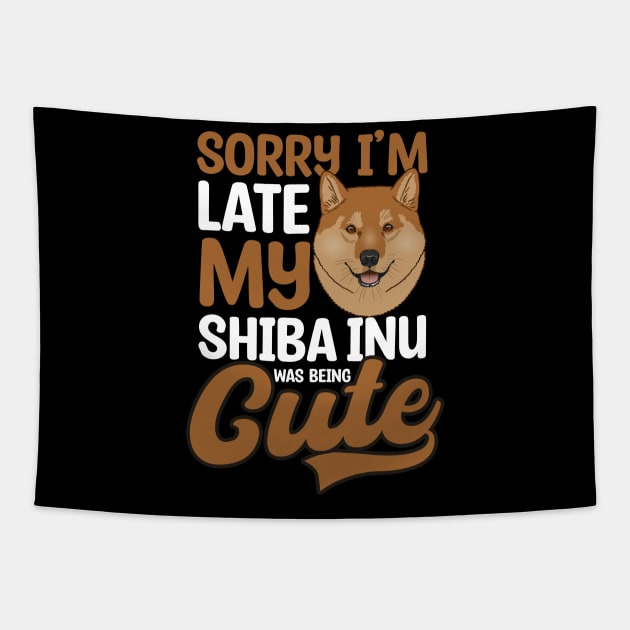 Shiba Inu Shirt | Was Beeing Cute Tapestry by Gawkclothing