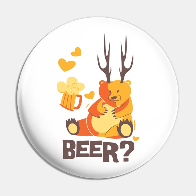The Beer Bear Pin by eufritz