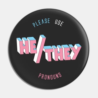 He/They Pronouns (round) Pin