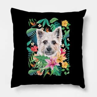 Tropical Cairn terrier Pillow