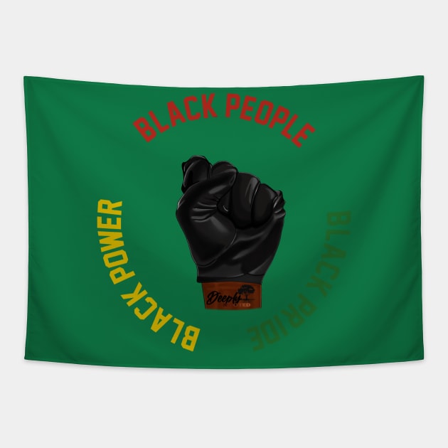 Black People Black Pride Black Power (Variant) Tapestry by GardenCity Graffiti 