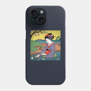 Traditional Japanese woman ukiyo-e Phone Case