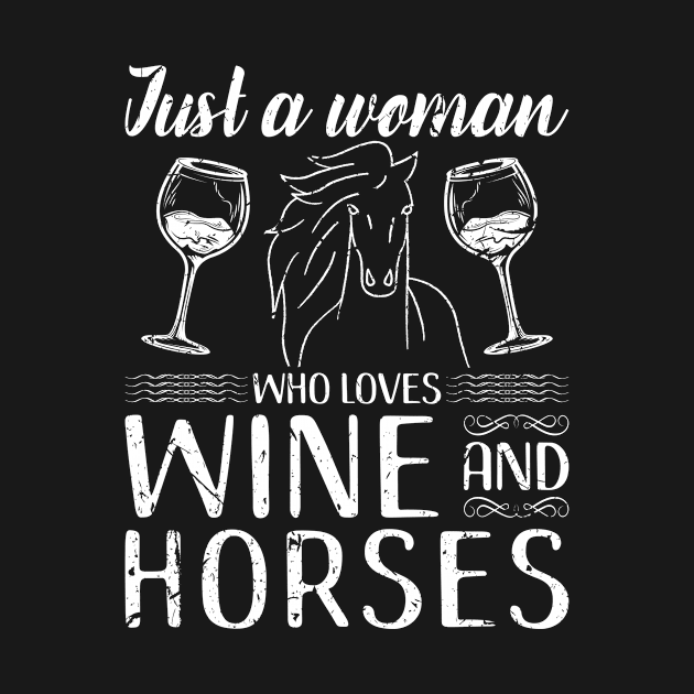 Love Horses Wine Horseback Riding by Humbas Fun Shirts