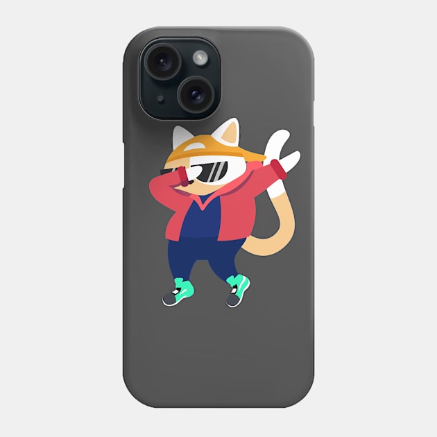 Funny Cat T-Shirt Dab Gift Cat dance pose Phone Case by Lovely Arts