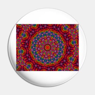 Rainbow coloured mandala style fractal pattern Pin