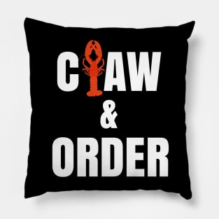 Claw & Order Funny Lobster Law and Order Pillow