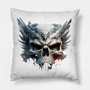 Skull Wild Life Painting Dark Character Spirit Pillow