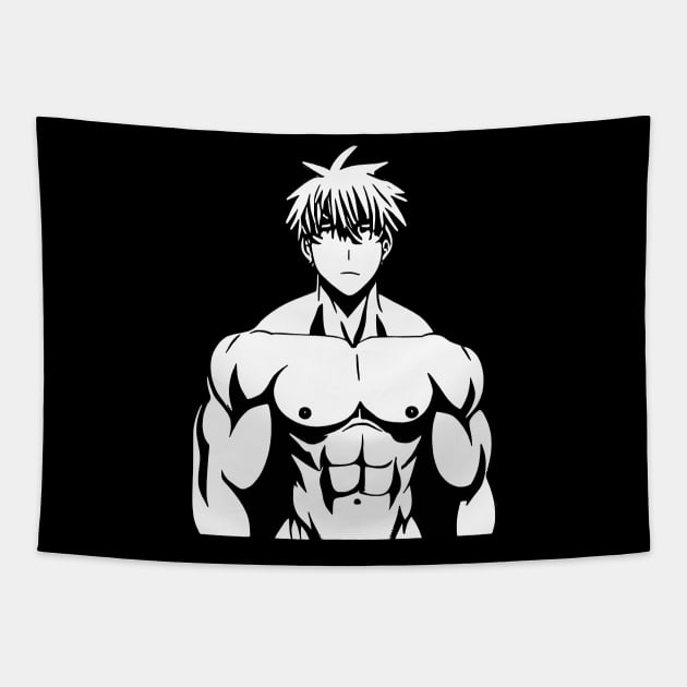 Muscular Anime Man Shirtless Manga Boy