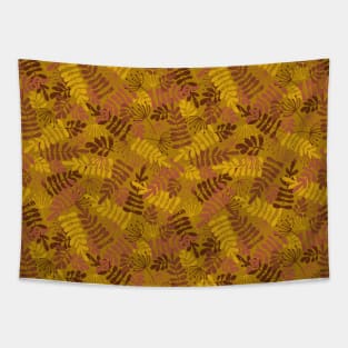 Autumn Foliage Gold Red Brown Tapestry