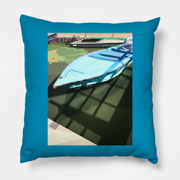 Burano Boat Pillow by Henry Wong