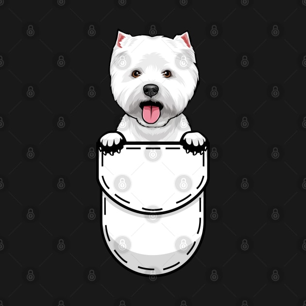 Funny Westie Pocket Dog by Pet My Dog