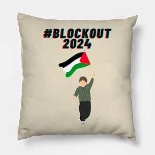 #blockout2024 Blockout Free Palestine All eyes on rafa Pillow