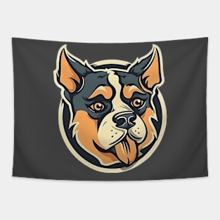 Cartoon dog head Tapestry